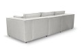 Sofa nierozkładana POLLY 3ER z pufą - tkanina Hold Me 01 - REDAM MEBLE