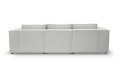 Sofa nierozkładana POLLY 3ER z pufą - tkanina Hold Me 01 - REDAM MEBLE
