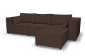 Sofa nierozkładana POLLY 3ER z pufą - tkanina Hold Me 06 - REDAM MEBLE