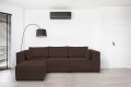 Sofa nierozkładana POLLY 3ER z pufą - tkanina Hold Me 06 - REDAM MEBLE