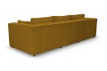 Sofa nierozkładana POLLY 3ER z pufą - tkanina Hold Me 11 - REDAM MEBLE