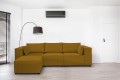 Sofa nierozkładana POLLY 3ER z pufą - tkanina Hold Me 11 - REDAM MEBLE