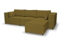 Sofa nierozkładana POLLY 3ER z pufą - tkanina Hold Me 15 - REDAM MEBLE