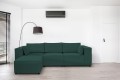 Sofa nierozkładana POLLY 3ER z pufą - tkanina Hold Me 16 - REDAM MEBLE