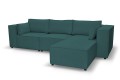 Sofa nierozkładana POLLY 3ER z pufą - tkanina Hold Me 18 - REDAM MEBLE