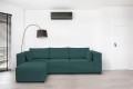 Sofa nierozkładana POLLY 3ER z pufą - tkanina Hold Me 18 - REDAM MEBLE