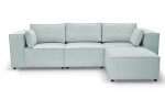 Sofa nierozkładana POLLY 3ER z pufą - tkanina Hold Me 20 - REDAM MEBLE 