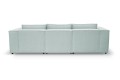 Sofa nierozkładana POLLY 3ER z pufą - tkanina Hold Me 20 - REDAM MEBLE