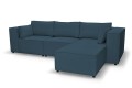 Sofa nierozkładana POLLY 3ER z pufą - tkanina Hold Me 23 - REDAM MEBLE