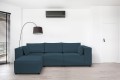 Sofa nierozkładana POLLY 3ER z pufą - tkanina Hold Me 23 - REDAM MEBLE
