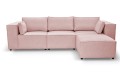 Sofa nierozkładana POLLY 3ER z pufą - tkanina Hold Me 24 - REDAM MEBLE