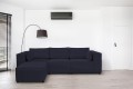 Sofa nierozkładana POLLY 3ER z pufą - tkanina Hold Me 27 - REDAM MEBLE