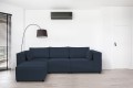 Sofa nierozkładana POLLY 3ER z pufą - tkanina Hold Me 28 - REDAM MEBLE
