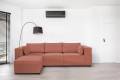 Sofa nierozkładana POLLY 3ER z pufą - tkanina Hold Me 29 - REDAM MEBLE