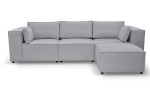 Sofa nierozkładana POLLY 3ER z pufą - tkanina Hold Me 33 - REDAM MEBLE