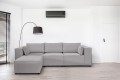Sofa nierozkładana POLLY 3ER z pufą - tkanina Hold Me 33 - REDAM MEBLE