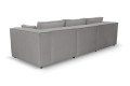 Sofa nierozkładana POLLY 3ER z pufą - tkanina Hold Me 34 - REDAM MEBLE