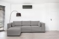 Sofa nierozkładana POLLY 3ER z pufą - tkanina Hold Me 34 - REDAM MEBLE