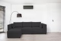 Sofa nierozkładana POLLY 3ER z pufą - tkanina Hold Me 35 - REDAM MEBLE
