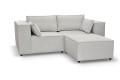 Sofa nierozkładana POLLY 2ER z pufą - tkanina Hold Me 01 - REDAM MEBLE