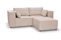 Sofa nierozkładana POLLY 2ER z pufą - tkanina Hold Me 02 - REDAM MEBLE