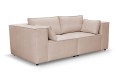 Sofa nierozkładana POLLY 2ER z pufą - tkanina Hold Me 02 - REDAM MEBLE