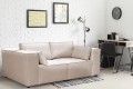 Sofa nierozkładana POLLY 2ER z pufą - tkanina Hold Me 02 - REDAM MEBLE
