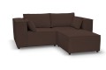 Sofa nierozkładana POLLY 2ER z pufą - tkanina Hold Me 06 - REDAM MEBLE