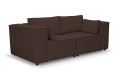 Sofa nierozkładana POLLY 2ER z pufą - tkanina Hold Me 06 - REDAM MEBLE
