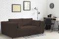 Sofa nierozkładana POLLY 2ER z pufą - tkanina Hold Me 06 - REDAM MEBLE