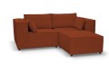 Sofa nierozkładana POLLY 2ER z pufą - tkanina Hold Me 08 - REDAM MEBLE