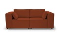 Sofa nierozkładana POLLY 2ER z pufą - tkanina Hold Me 08 - REDAM MEBLE