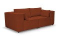 Sofa nierozkładana POLLY 2ER z pufą - tkanina Hold Me 08 - REDAM MEBLE