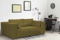 Sofa nierozkładana POLLY 2ER z pufą - tkanina Hold Me 15 - REDAM MEBLE