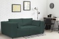 Sofa nierozkładana POLLY 2ER z pufą - tkanina Hold Me 16 - REDAM MEBLE