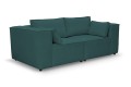 Sofa nierozkładana POLLY 2ER z pufą - tkanina Hold Me 18 - REDAM MEBLE