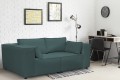 Sofa nierozkładana POLLY 2ER z pufą - tkanina Hold Me 18 - REDAM MEBLE