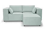 Sofa nierozkładana POLLY 2ER z pufą - tkanina Hold Me 20 - REDAM MEBLE