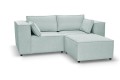 Sofa nierozkładana POLLY 2ER z pufą - tkanina Hold Me 20 - REDAM MEBLE