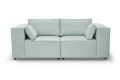 Sofa nierozkładana POLLY 2ER z pufą - tkanina Hold Me 20 - REDAM MEBLE