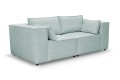 Sofa nierozkładana POLLY 2ER z pufą - tkanina Hold Me 20 - REDAM MEBLE