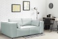 Sofa nierozkładana POLLY 2ER z pufą - tkanina Hold Me 20 - REDAM MEBLE