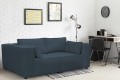 Sofa nierozkładana POLLY 2ER z pufą - tkanina Hold Me 23 - REDAM MEBLE