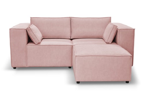 Sofa nierozkładana POLLY 2ER z pufą - tkanina Hold Me 24 - REDAM MEBLE