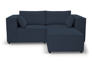 Sofa nierozkładana POLLY 2ER z pufą - tkanina Hold Me 28 - REDAM MEBLE 
