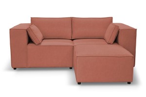 Sofa nierozkładana POLLY 2ER z pufą - tkanina Hold Me 29 - REDAM MEBLE 