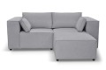 Sofa nierozkładana POLLY 2ER z pufą - tkanina Hold Me 33 - REDAM MEBLE