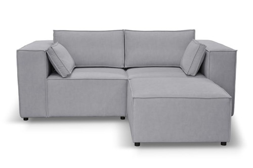 Sofa nierozkładana POLLY 2ER z pufą - tkanina Hold Me 33 - REDAM MEBLE