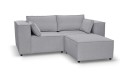 Sofa nierozkładana POLLY 2ER z pufą - tkanina Hold Me 33 - REDAM MEBLE