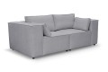 Sofa nierozkładana POLLY 2ER z pufą - tkanina Hold Me 33 - REDAM MEBLE